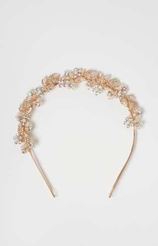 Braut Diadem GLORIA in Farbton Gold von Elaloves